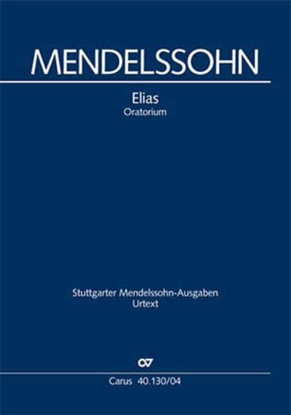 Elias (Klavierauszug deutsch): Oratorium nach Worten des Alten